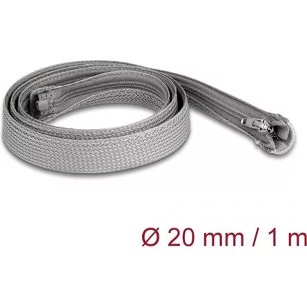 Delock Befont karmantyú zipzáras szorítóval hőállóság egészen 1 m x 20 mm-es szürke