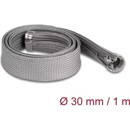 Delock Befont karmantyú zipzáras szorítóval hőállóság egészen 1 m x 30 mm-es szürke