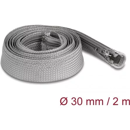 Delock Befont karmantyú zipzáras szorítóval hőállóság egészen 2 m x 30 mm-es szürke