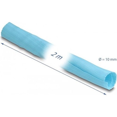 Delock Szőtt önzáródó karmantyú hőállóság egészen 2 m x 10 mm-es, kék