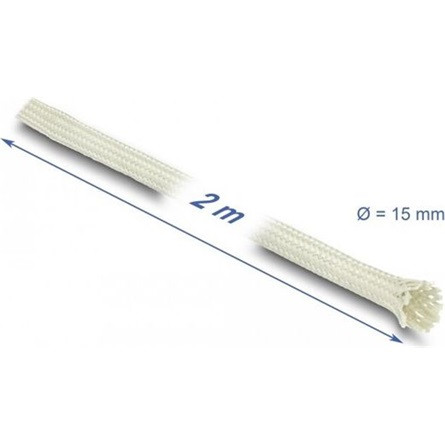 Delock Fonott öv nomex szálakból 2 m x 15 mm fehér