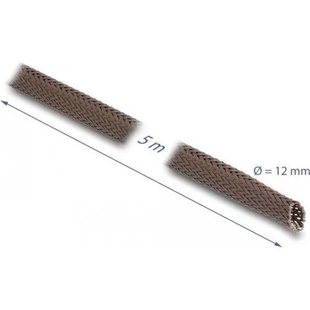 Delock fonott hüvely rágcsálóálló, nyújtható 5m x 6mm barna