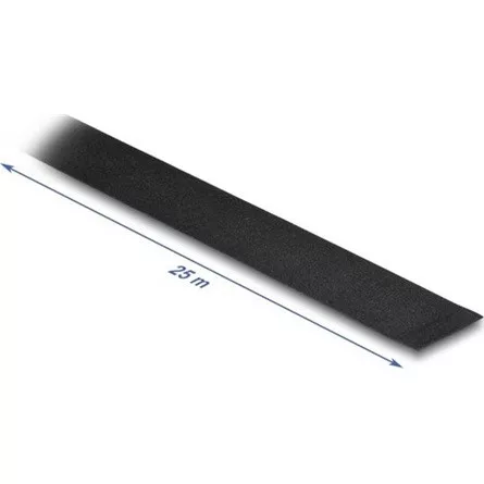 Delock Anyag szalag 25 m x 25 mm szakíthatatlan öntapadós fekete