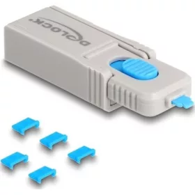   Delock Micro USB port blokkoló szet Micro USB anyához 5 db. + lezáró eszköz