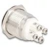 Delock Nyomógomb beszereléshez 19 mm 4 db. csavarhely LED kék