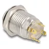 Delock Nyomógomb beszereléshez 12 mm 4 x forrasztási csatlakozó LED piros bekapcsolási szimbólum