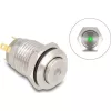 Delock Nyomógomb beszereléshez 12 mm 4 x forrasztási csatlakozó LED zöld pont