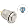 Delock Nyomógomb beszereléshez 12 mm 4 x forrasztási csatlakozó LED kék