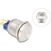 Delock Nyomógomb beszereléshez 22 mm 6 x forrasztási csatlakozó LED fehér bekapcsolási szimbólummal + gyűrű