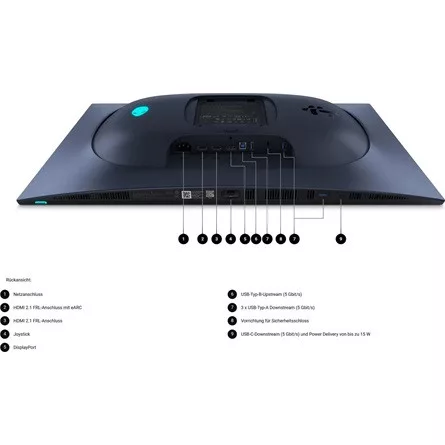 DELL SNP DELL Alienware Gaming Monitor 26,7" AW2725Q 4K UHD 3840 x 2160, 240Hz, 16:9 1,5m:1 250cd, 0,03ms, HDMI, DP,USB-C, fekete