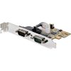 StarTech PCIE DUAL SERIAL PORT CARD 16C1050 UART 5V/12V STATUS LIGHT