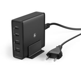  HAMA 210561, HÁLÓZATI TÖLTŐ ÁLLOMÁS, 2xUSB, 2xTYPE-C, 4 PORT, PD/QC, 65W