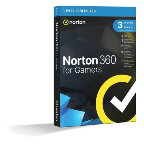 Norton SW Norton 360 Gamer - 21418946 - 50GB HU 1 felhasználó, 3 eszköz/1 év, dobozos