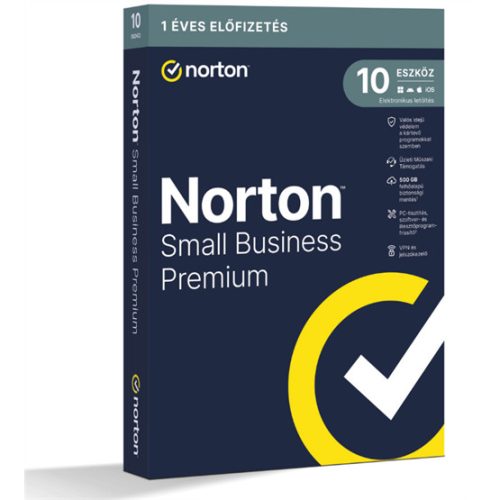 NORTON SW Norton Small Business Premium 2.0 - 21463599 - 500GB HU 1 felhasználó, 10 eszköz / 1 év, dobozos