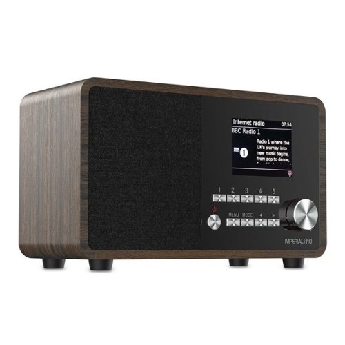 NEDIS Imperial Wi-Fi internet rádió médialejátszó funkcióval, bluetooth, barna fahatású
