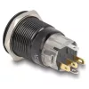 Delock Nyomó gomb beszereléshez fekete 19 mm 12 V 5 x forrasztási csatlakozás LED piros bekapcsolás szimbólum + gyűrű