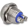 Delock nyomógomb beszereléshez, 12 mm, kék