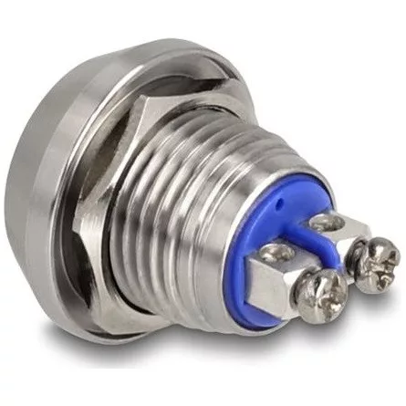Delock nyomógomb beszereléshez, 12 mm, kék
