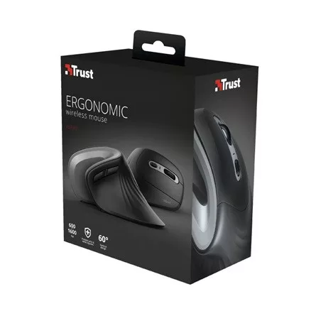 Trust Verro Ergonomic vezeték nélküli optikai egér fekete