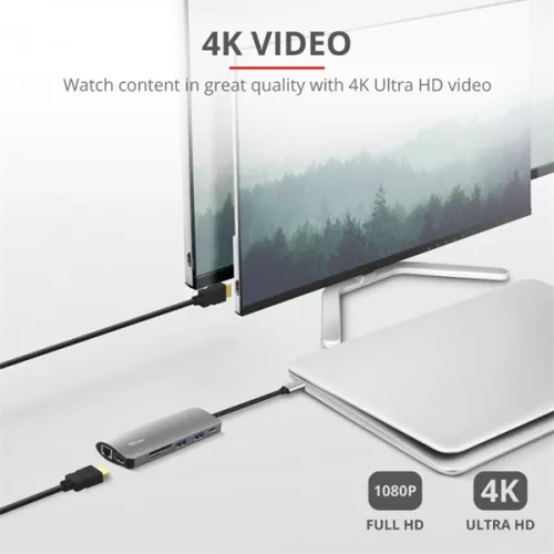 TRUST Hétfunkciós USB-C többportos adapter 23775 (Dalyx 7-in-1 USB-C Multiport Adapter)