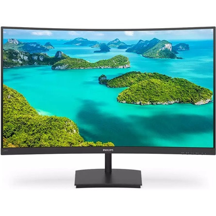 Philips 241E1SC 23.6" ívelt VA LED monitor fekete 75Hz FreeSync