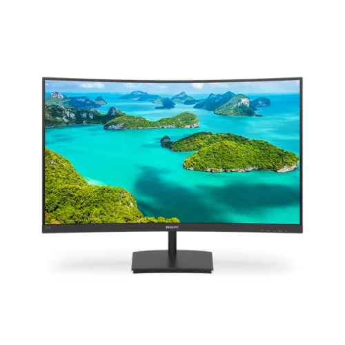 PHILIPS Ívelt VA monitor 23.6" 241E1SCA, 1920x1080, 16:9, 250cd/m2, 4ms, VGA/HDMI, hangszóró