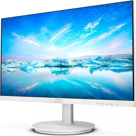 PHILIPS IPS monitor 23.8" 241V8AW, 1920x1080, 16:9, 250cd/m2, 4ms, VGA/HDMI, hangszóró, fehér