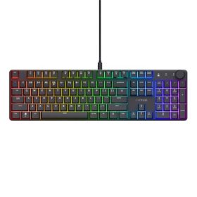   Trust Billentyűzet Gamer - GXT866 Torix (Mechanikus, Huano switch; RGB LED háttérvilágítás; USB; fekete; angol)