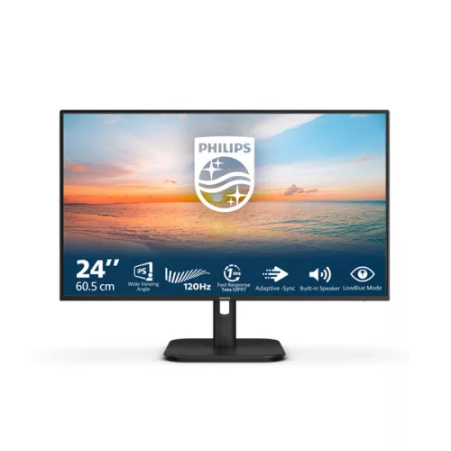 PHILIPS IPS 120Hz monitor 24" 24E1N1200A/00, 1920x1080, 16:9, 300 cd/m2, 1ms, VGA/HDMI/DisplayPort, hangszóró