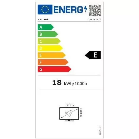 PHILIPS IPS 120Hz monitor 23,8" 24E2N1110/00, 1920 x 1080, 16:9, 300 cd/m2, 4ms, VGA/HDMI