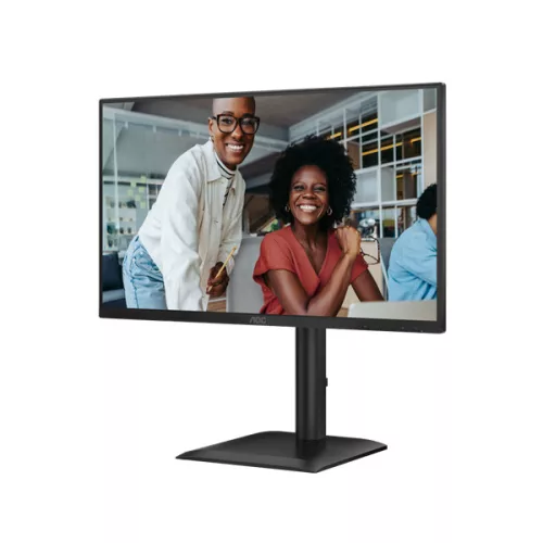 AOC IPS monitor 23,8" 24E4U 1920x1080,16:9, 300cd/m2, 4ms, VGA/HDMI/DisplayPort/4xUSB, hangszóró, 120 Hz, áll.mag.,pivot