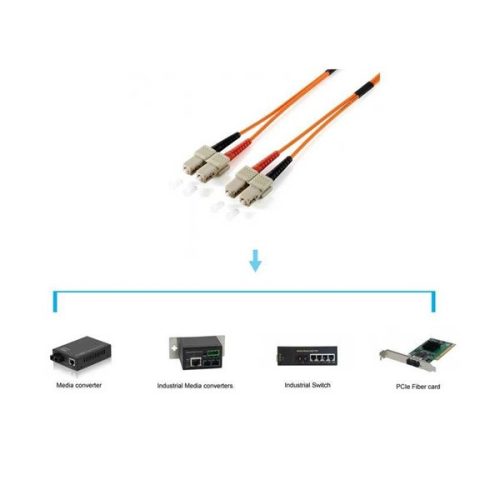 Equip Optikai Kábel - 253338 (OS2, SC/SC, 9/125µ, LSOH, sárga, 20m)