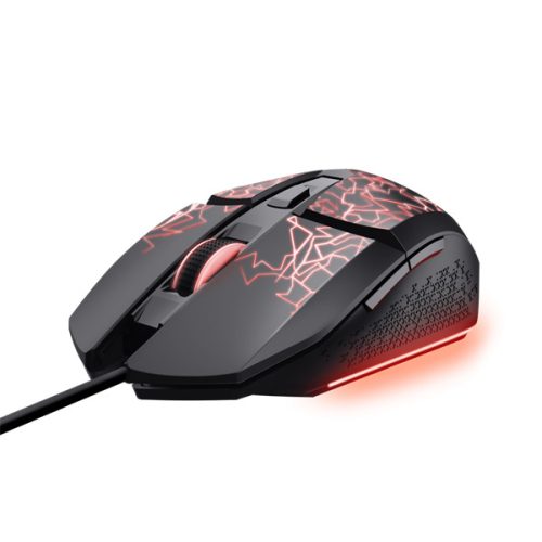 Trust Egér Gamer Vezeték nélküli - GXT113 Felox (Optikai érzékelő; max 6400DPI; 6 gomb; LED; fekete)