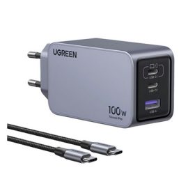   UGREEN NEXODE PRO X757 100W univerzális hálózati töltő adapter sötétszürke + USB-C kábel