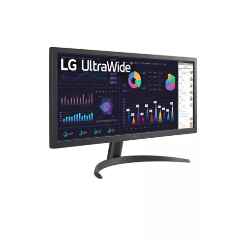 LG Monitor 26" - 26WQ500-B (IPS; 21:9; 2560x1080; 5ms; 250cd; HDMIx2, HDR10; FreeSync)