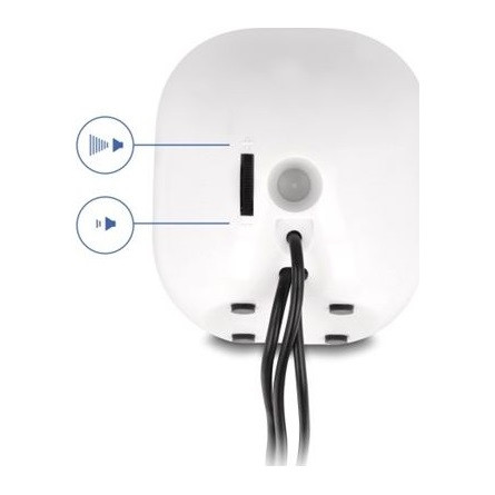 Delock Mini Sztereó személyi számítógép hangfal 3,5 mm sztereó jack apával és USB töltéssel fehér