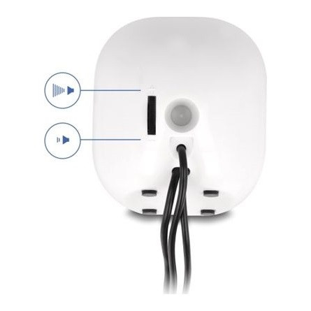 Delock Mini Sztereó személyi számítógép hangfal 3,5 mm sztereó jack apával és USB töltéssel fehér