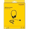 Delock Stereo PC fejhallgató headset fekete