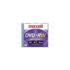   MAXELL DVD lemez +RW 4.7GB 4x Normál tok Újraírható, 5-ös pakk