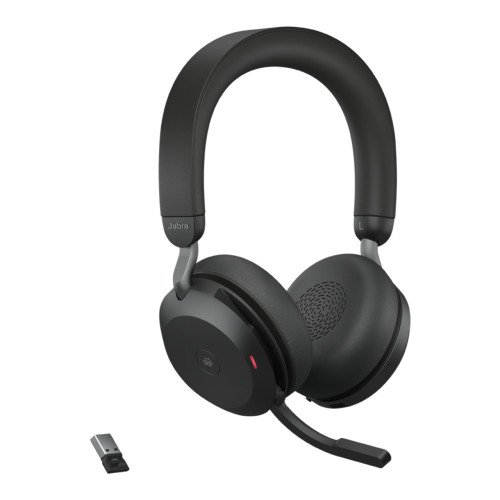 Jabra Evolve2 75, Link380a MS Stereo Black, Evolve2 75 headset Black MS, Link 38