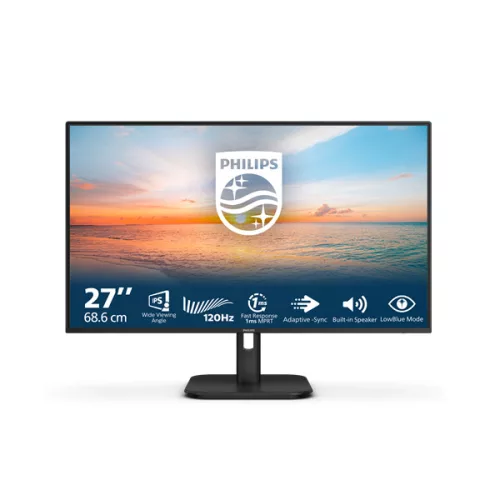 PHILIPS IPS 120HZ monitor 27" 27E1N1200A/00, 1920x1080, 16:9, 300 cd/m2, 1ms, VGA/HDMI/DisplayPort