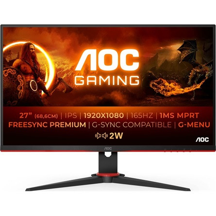 AOC Mon AOC 27" 27G2SPAE/BK monitor - IPS WLED - 165Hz