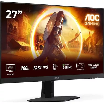 AOC IPS Gaming 200Hz monitor 27" 27G4HRE, 1920x1080, 16:9, 300 cd/m2, 0,5ms, HDMIx2/DisplayPort
