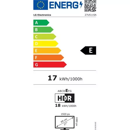 LG 27U511SA-W 27" IPS LED smart monitor fehér 100Hz (távvezérlő ;webOS 23)