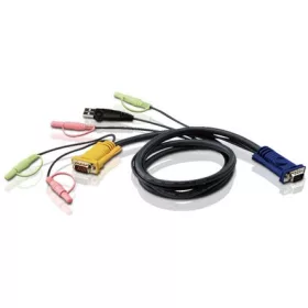 Aten USB-A 2.0 VGA - USB-A 2.0 KVM kábel 1.8m
