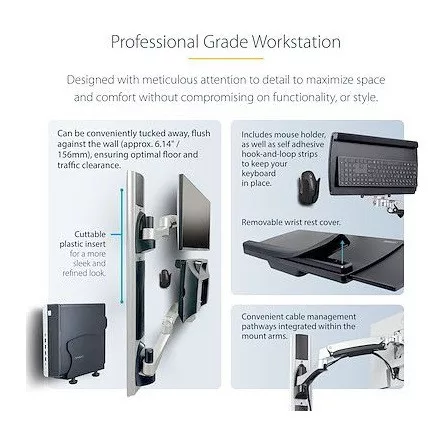 StarTech WALL MOUNT WORKSTATION DESKTOP PC WALL MOUNT-BRACKET