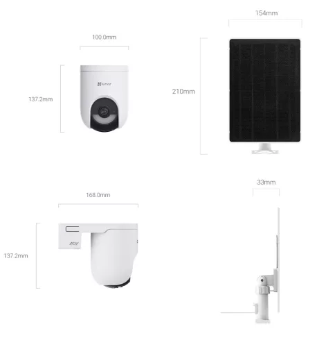 EZVIZ HB8C Lite Kültéri kamera és 5W napelem 4G