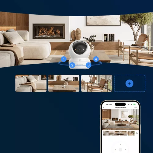 EZVIZ H6C Beltéri Pan&Tilt okos kamera 3K 5MP