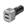 S-Link Autós töltő - Swapp SW-QAC40M (7W, USB, 1x5V 2.4A + 1x Quick charge 3.6-6.5V, 3A/6.5-9V, 2A/9-12V, 1.5A)