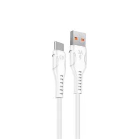   S-Link kábel - SL-X243 (3A, 15W, Gyorstöltés, Type-C, 100cm adat+töltőkábel, fehér)